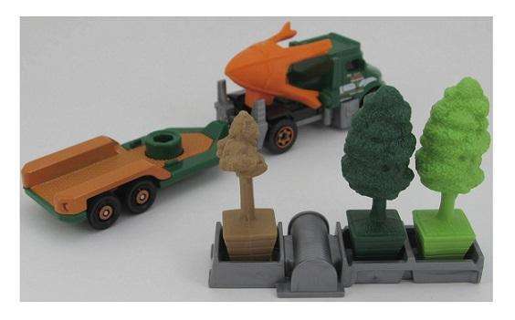 Matchbox Hitch & Haul Set MBX Tree Service Tree Lugger + Flatbed trailer + tree accesories