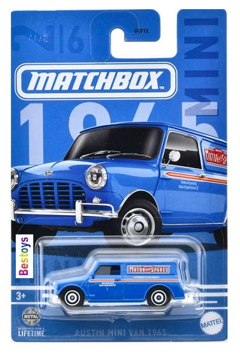 Matchbox Diecast Model Car Mini Series Austin Mini Van 1965 "Motor Spares" 1/64 scale