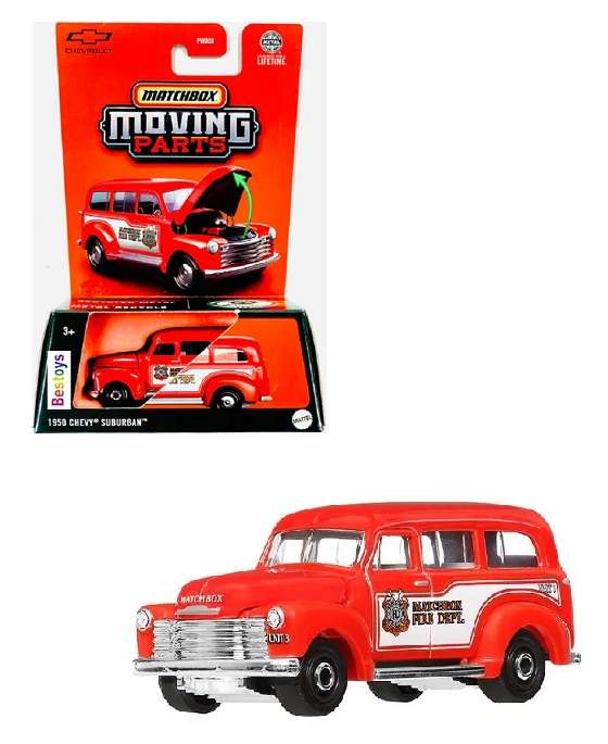 Matchbox Moving Parts 2025 15/50 Chevy Suburban 1950 Fire Department 1/64 scale