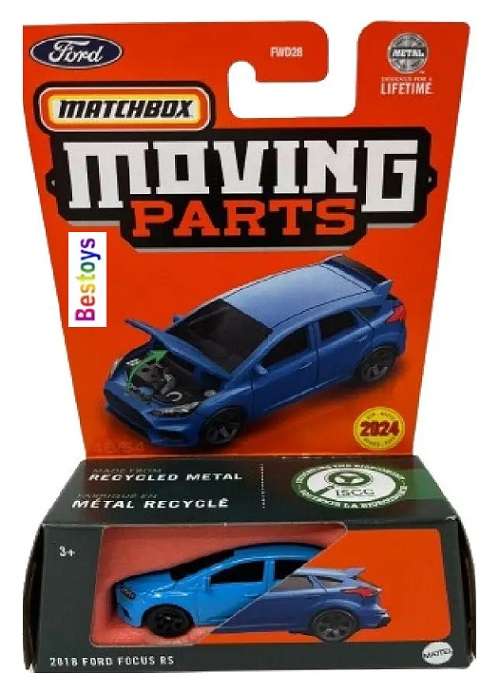 Matchbox Moving Parts 2024 Ford Focus RS 2018 1/64 scale