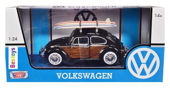 Motormax Motor Max 79591 VW Volkswagen Beetle 1300 1966 + Surfboards 1/24 scale
