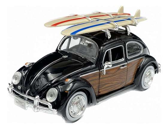 Motormax Motor Max 79591 VW Volkswagen Beetle 1300 1966 + Surfboards 1/24 scale