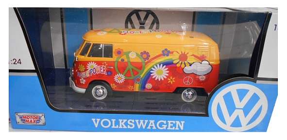 Motormax Motor Max 79558 VW Volkswagen Kombi T 1 T1 Panelvan "Flower Power" 1/24 scale