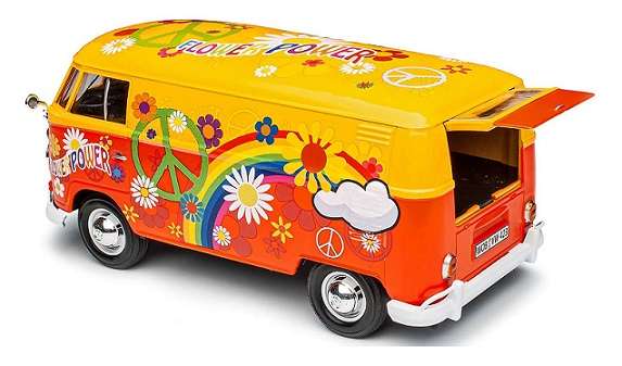 Motormax Motor Max 79558 VW Volkswagen Kombi T 1 T1 Panelvan "Flower Power" 1/24 scale