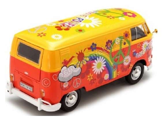 Motormax Motor Max 79558 VW Volkswagen Kombi T 1 T1 Panelvan "Flower Power" 1/24 scale