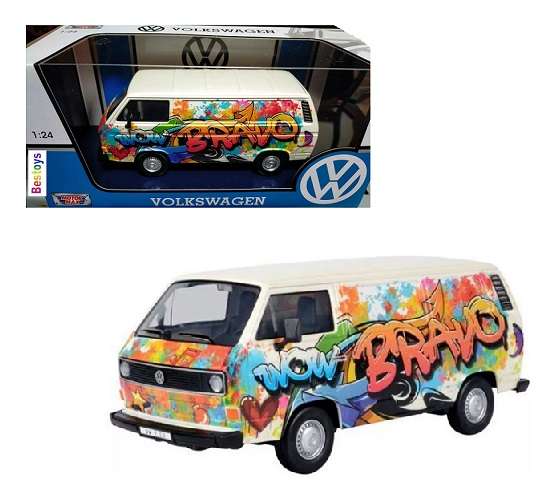Motormax Motor Max 79599 VW Volkswagen Kombi T 3 T3 Transporter Panelvan "Bravo" Graffiti 1/24 scale