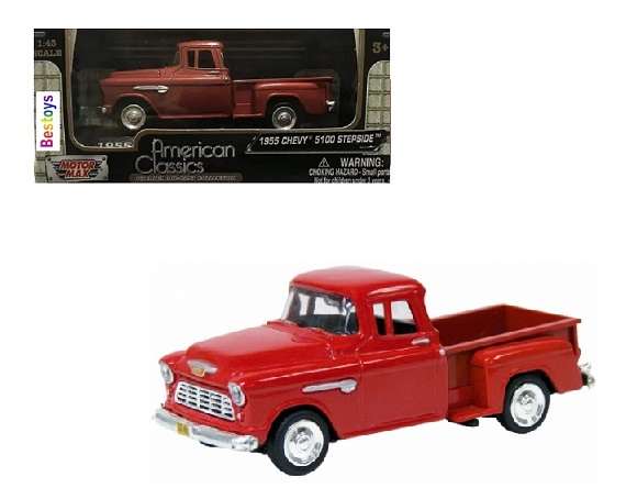 Motormax Motor Max 73415 Chevy Chevrolet 5100 Stepside Pickup 1955 1/43 scale