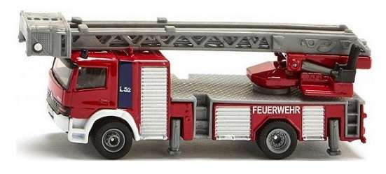 SIKU Diecast Model 1841 Mercedes Benz Extending Ladder Fire Truck Engine 1/87 HO railway scale