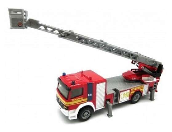 SIKU Diecast Model 1841 Mercedes Benz Extending Ladder Fire Truck Engine 1/87 HO railway scale