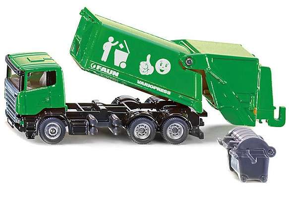 Siku Diecast Model 1890 Scania Faun Refuse Rubbish Truck 1/87 HO Railway scale