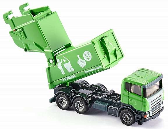 Siku Diecast Model 1890 Scania Faun Refuse Rubbish Truck 1/87 HO Railway scale