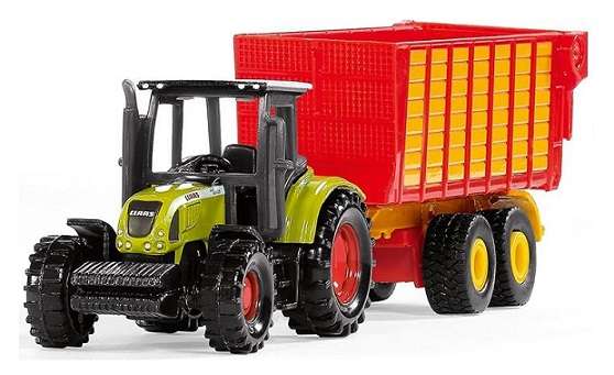 SIKU Diecast Model 1650 Class 597 ATX Tractor + Silage Trailer