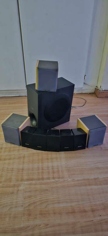 Sony 5.1 Home Theater Speakers + 3 Sansui Speakers (free)