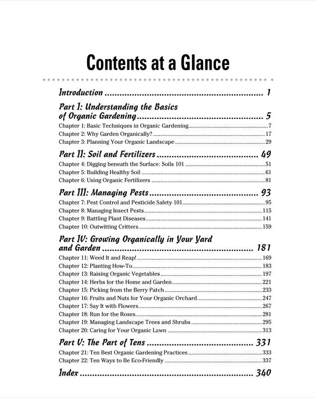 Organic Gardening for Dummies PDF Ebook