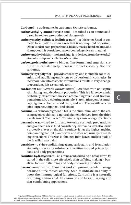 Milady Skincare and Cosmetic Ingredients Dictionary 4th Edition PDF EBOOK