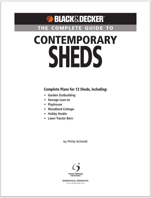 BLACK & DECKER The Complete Guide to Contemporary Sheds PDF EBOOK