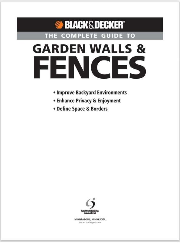 BLACK & DECKER The Complete Guide to Garden Walls & Fences  PDF EBOOK