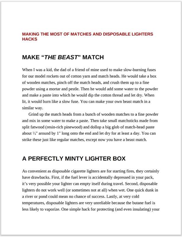Survival Hacks PDF EBOOK