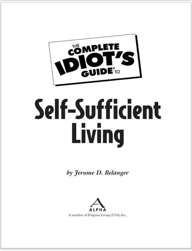The Complete Idiots Guide to Self Sufficient Living  PDF EBOOK