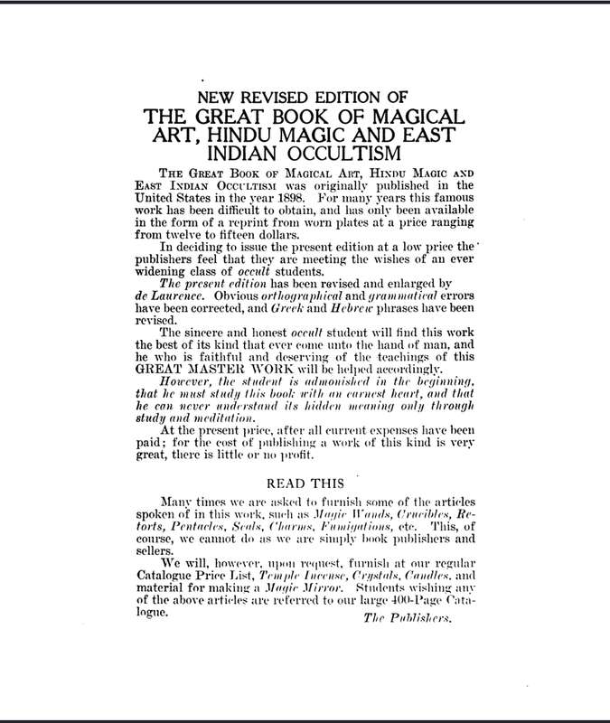 The Great Book of Magical Art, Hindu Magic and East Indian Occultism PDF EBOOK