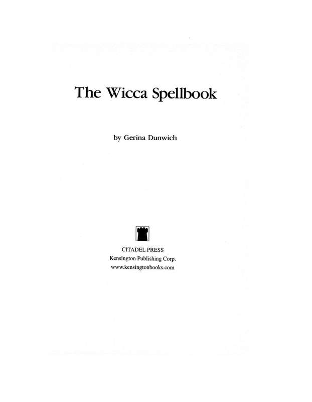 The Wicca Spellbook PDF EBOOK