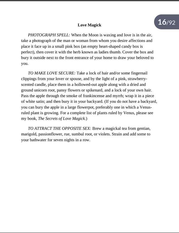 The Wicca Spellbook PDF EBOOK