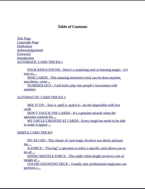 Magic Tricks PDF EBOOK
