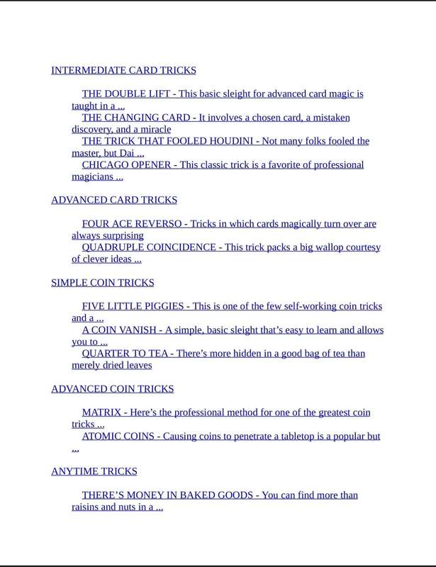 Magic Tricks PDF EBOOK