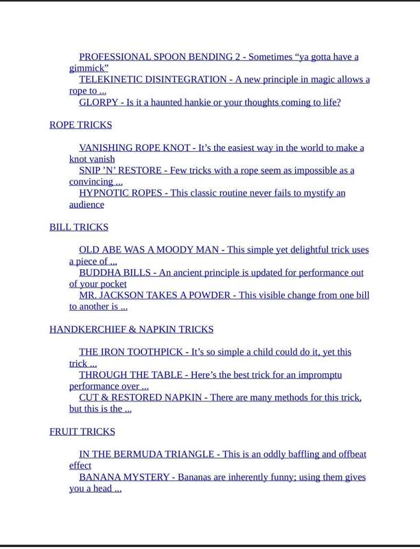 Magic Tricks PDF EBOOK