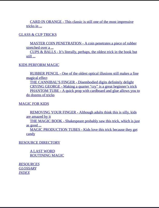 Magic Tricks PDF EBOOK