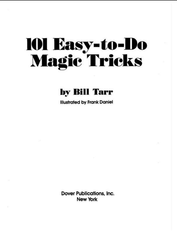 101 Easy-To-Do Magic tricks BIG TEXT PDF EBOOK