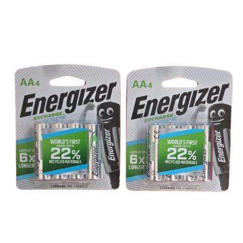 Energizer Recharge Extreme Bundle - (4 Pack + 4 Pack) - Brand New