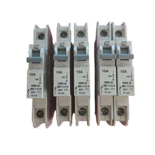 5 x  10A Circuit Breaker | BBC-1T132-10 | 80V DC | 10kA - Brand New