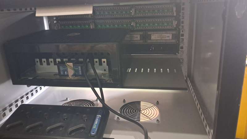 Network Cabinet includes 3 X 24 port patch panels