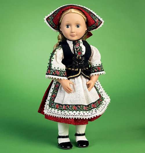 McCalls Crafts - M6855 - International Costumes for 18 inch Dolls - Sewing Pattern