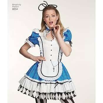 Simplicity 8234 - Women Size 6 -14 - Alice in Wonderland - Sewing Pattern