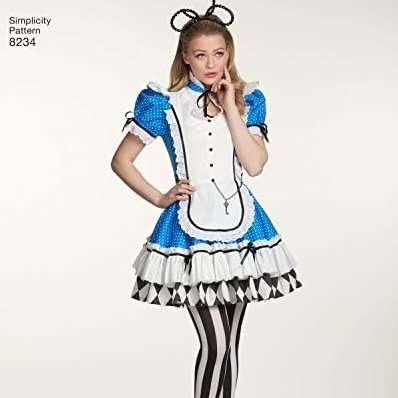 Simplicity 8234 - Women Size 6 -14 - Alice in Wonderland - Sewing Pattern