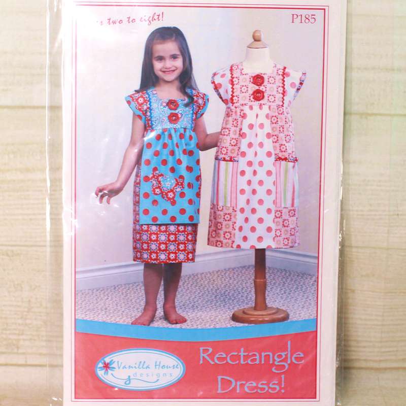 Vanilla House Designs - Rectangle Girls Dress - Size 2 - 8 - Sewing Pattern