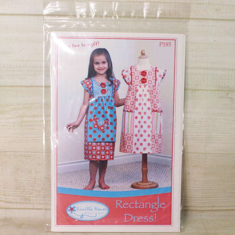 Vanilla House Designs - Rectangle Girls Dress - Size 2 - 8 - Sewing Pattern