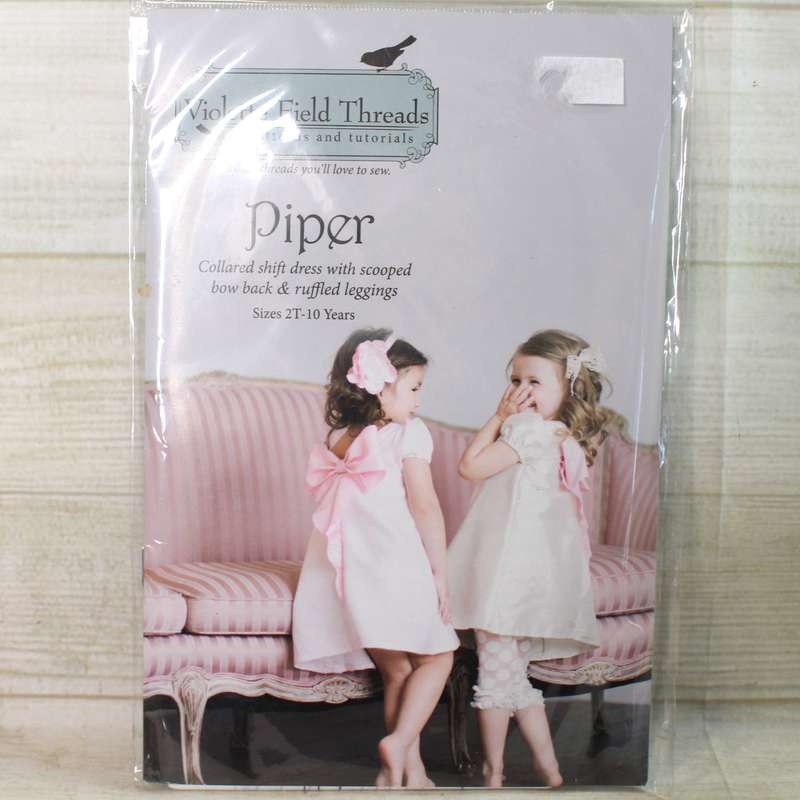Violette Field Threads - Girl Size The Piper Dress and Ruffled Leggings - Sewing Pattern