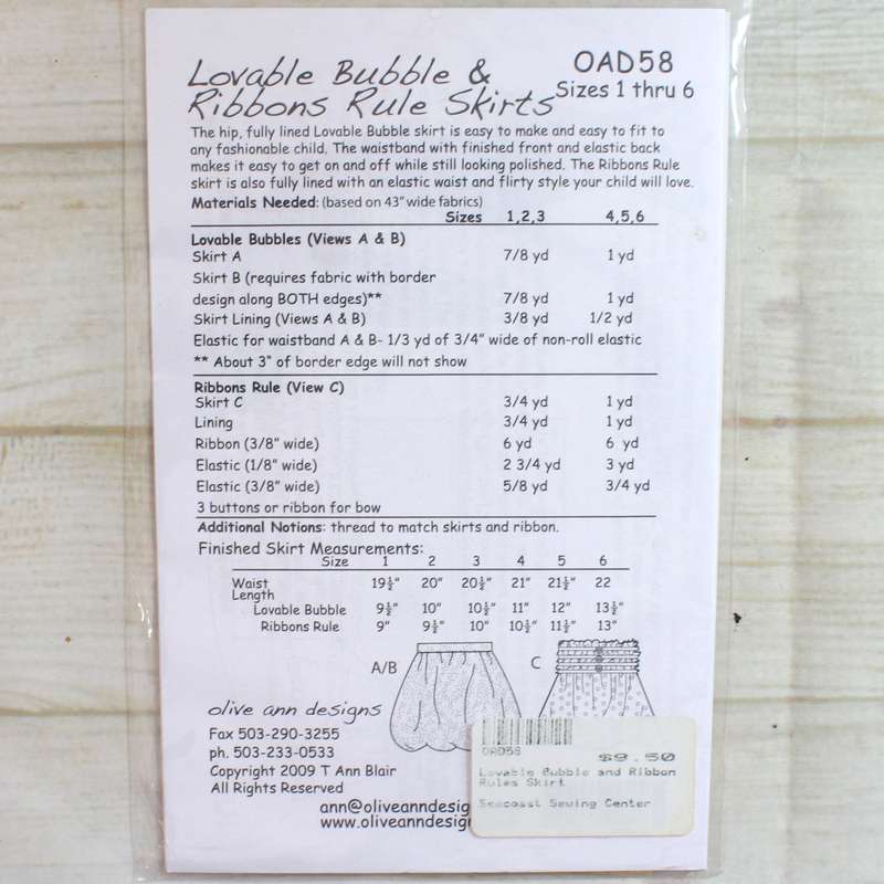 Olive Ann Designs - Skirts for Toddlers and Girls - Sewing Pattern