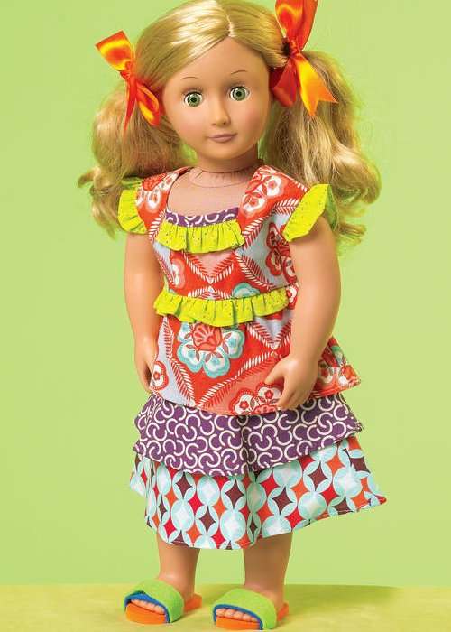 McCalls M7109 CDD (Size 2-3-4-5) - Ruffle Dress for Girls and 18 inch Dolls - Sewing Pattern