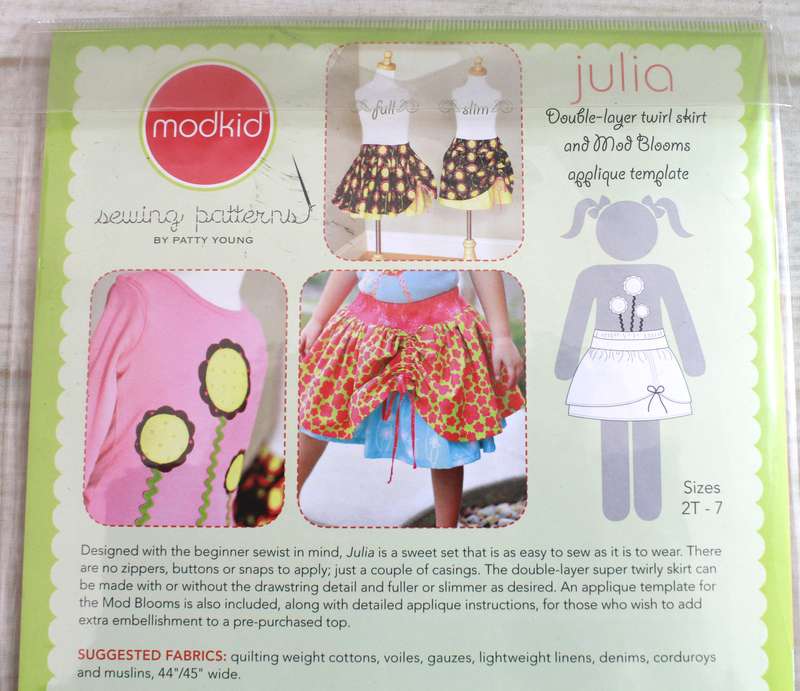 Modkid - Julia Ruffle Skirt for Girls - Sewing Pattern