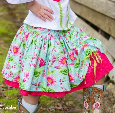 Modkid - Julia Ruffle Skirt for Girls - Sewing Pattern