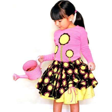 Modkid - Julia Ruffle Skirt for Girls - Sewing Pattern