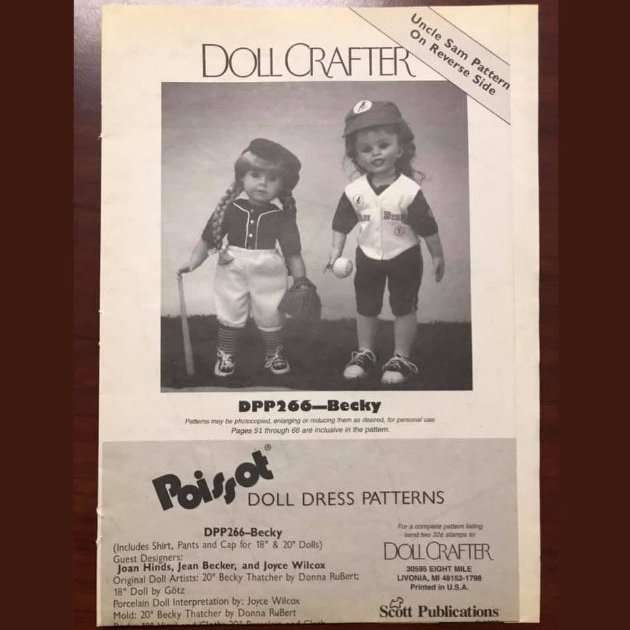 Doll Crafter - Doll Baseball Outfit - Sewing Pattern