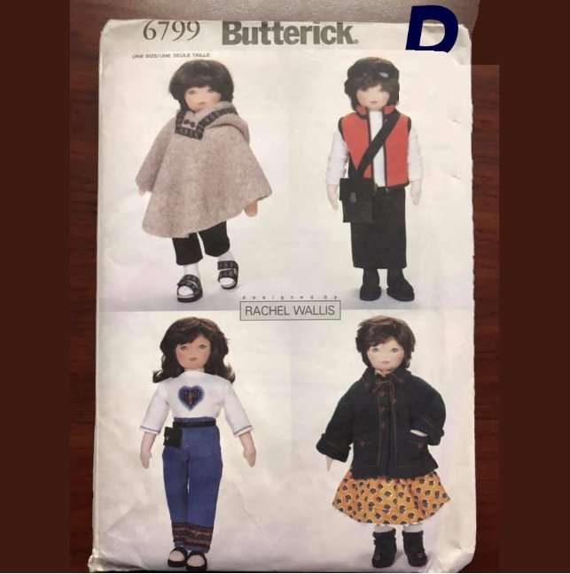 Butterick 6799 - Sewing Pattern for 23 inch Doll Clothes