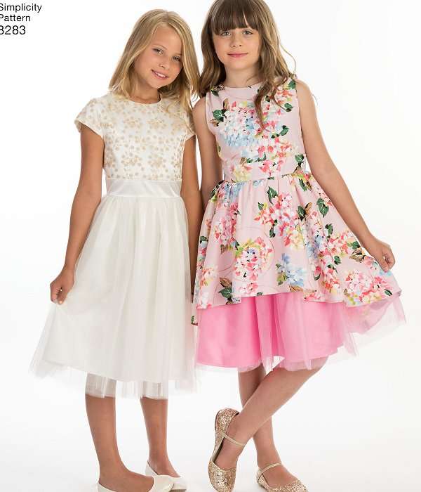 Simplicity 8283 - American Girl Brand - Girls Party Dresses - Sewing Pattern