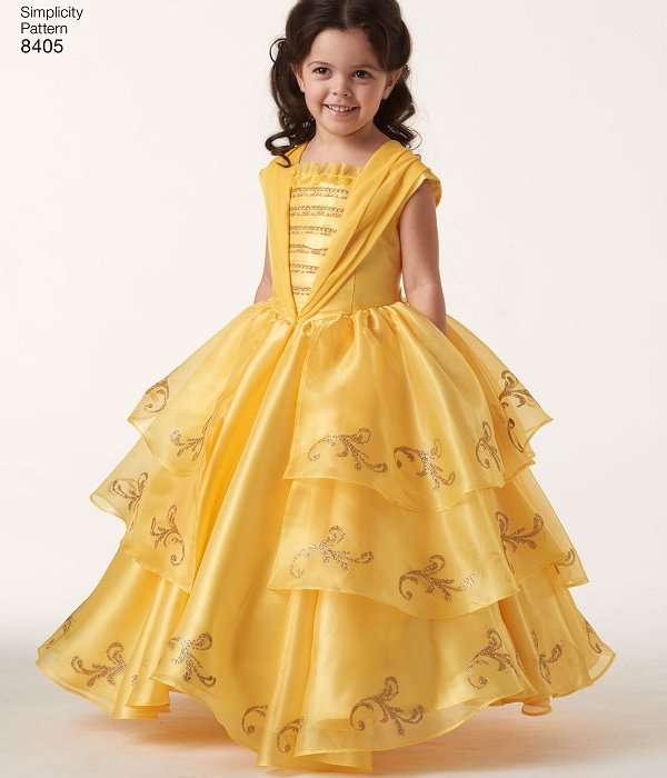 Simplicity 8405 (Size 3-8) plus 18 inch Dolls - Belle from Beauty and the Beast - Sewing Pattern