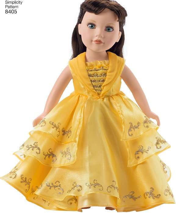 Simplicity 8405 (Size 3-8) plus 18 inch Dolls - Belle from Beauty and the Beast - Sewing Pattern